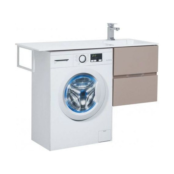 Тумба подвесная с раковиной-столешницей Aquanet Алвита 120 см 243661 R, капучино - фото 2