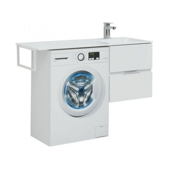 Тумба подвесная с раковиной-столешницей Aquanet Алвита 120 см 243660 R, белый - фото 3