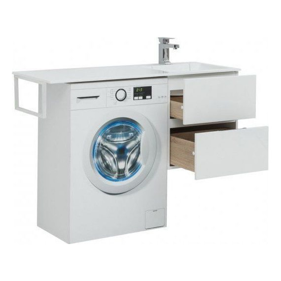 Тумба подвесная с раковиной-столешницей Aquanet Алвита 120 см 243660 R, белый - фото 4