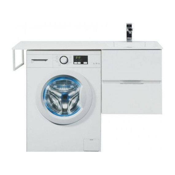 Тумба подвесная с раковиной-столешницей Aquanet Алвита 120 см 243660 R, белый - фото 5