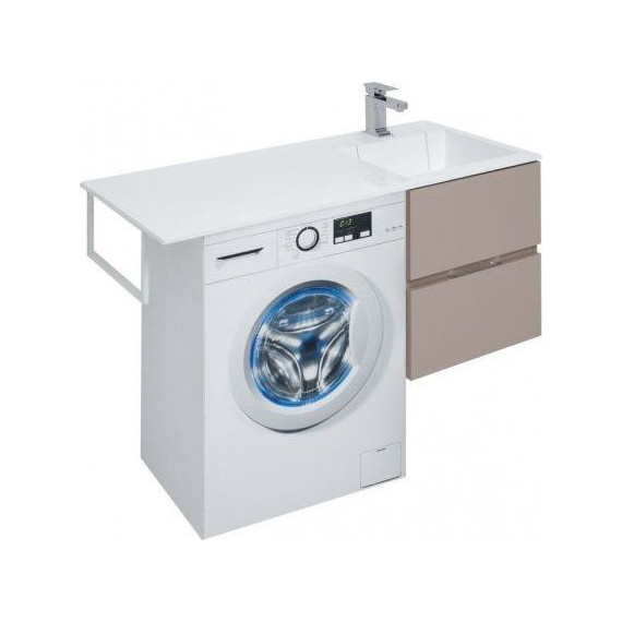 Тумба подвесная с раковиной-столешницей Aquanet Алвита 120 см 243661 R, капучино - фото 8