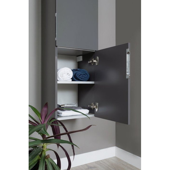 Пенал подвесной Aquanet Алвита 35 см 240197, серый антрацит - фото 9