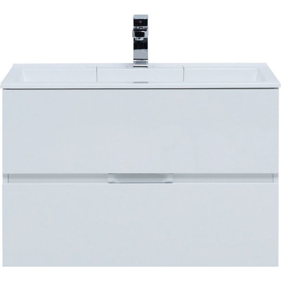 Тумба подвесная с раковиной Aquanet Алвита 90 см 235340, белый, Цвет фасада: белый - фото 4