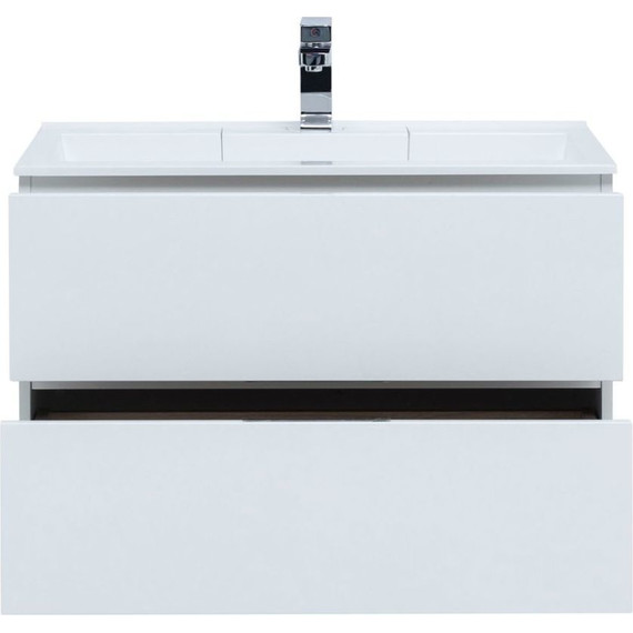 Тумба подвесная с раковиной Aquanet Алвита 90 см 235340, белый, Цвет фасада: белый - фото 5