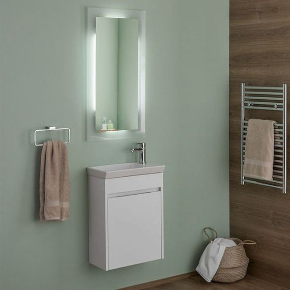 Тумба подвесная с раковиной Aquanet Дувр 45 см 182607, белый - фото, картинка 6 Тумба подвесная с раковиной Aquanet Дувр 45 см 182607, белый - фото 6