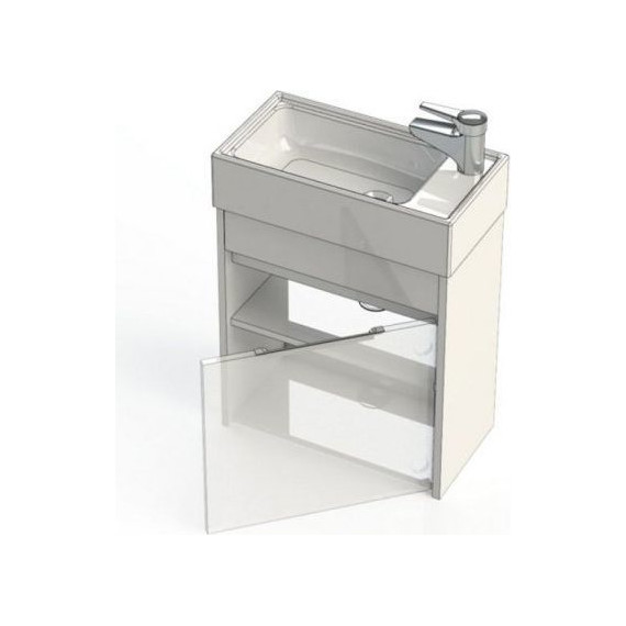 Тумба подвесная с раковиной Aquanet Лидс 50 см 239741, белый, Цвет фасада: белый - фото, картинка 10 Тумба подвесная с раковиной Aquanet Лидс 50 см 239741, белый, Цвет фасада: белый - фото 10