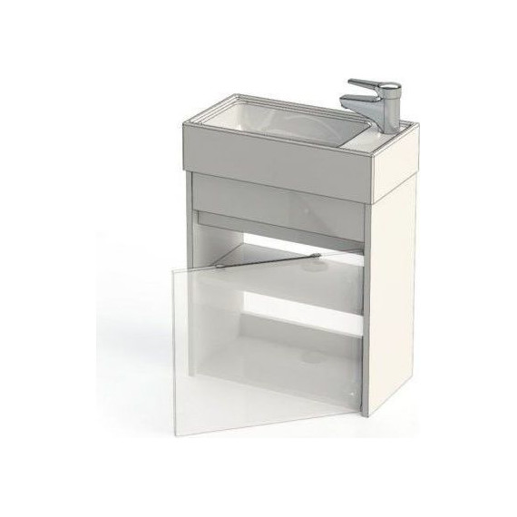 Тумба подвесная с раковиной Aquanet Лидс 50 см 239741, белый, Цвет фасада: белый - фото, картинка 11 Тумба подвесная с раковиной Aquanet Лидс 50 см 239741, белый, Цвет фасада: белый - фото 11