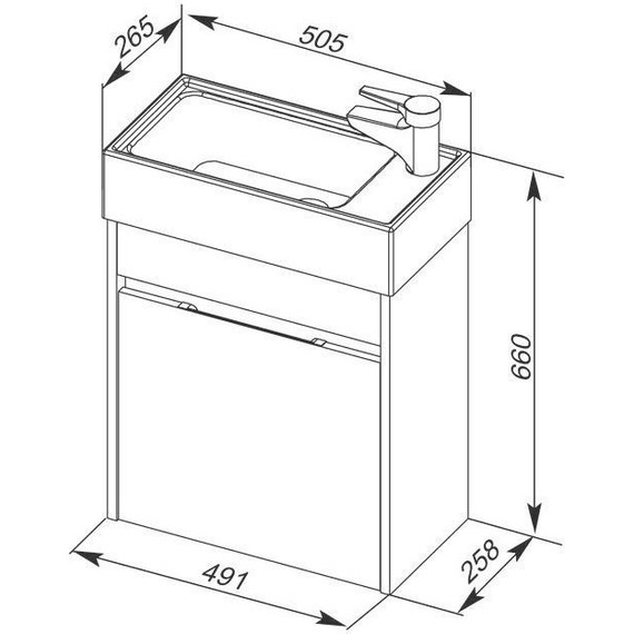 Тумба подвесная с раковиной Aquanet Лидс 50 см 239741, белый, Цвет фасада: белый - фото, картинка 12 Тумба подвесная с раковиной Aquanet Лидс 50 см 239741, белый, Цвет фасада: белый - фото 12