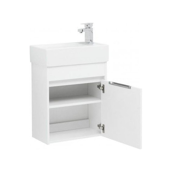 Тумба подвесная с раковиной Aquanet Лидс 50 см 239741, белый, Цвет фасада: белый - фото, картинка 2 Тумба подвесная с раковиной Aquanet Лидс 50 см 239741, белый, Цвет фасада: белый - фото 2