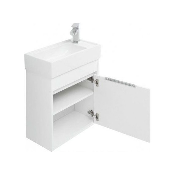 Тумба подвесная с раковиной Aquanet Лидс 50 см 239741, белый, Цвет фасада: белый - фото, картинка 4 Тумба подвесная с раковиной Aquanet Лидс 50 см 239741, белый, Цвет фасада: белый - фото 4