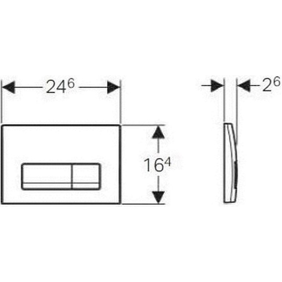 Кнопка смыва Geberit Delta 51 115.105.DW.1, черный глянец - фото, картинка 2 Кнопка смыва Geberit Delta 51 115.105.DW.1, черный глянец - фото 2
