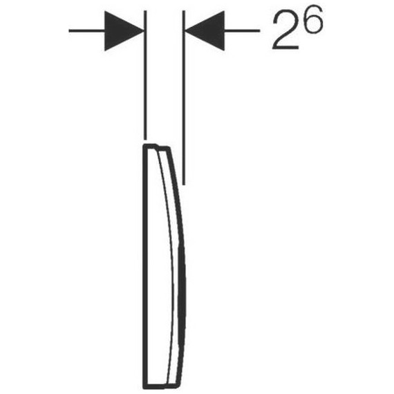 Кнопка смыва Geberit Delta 21 115.125.46.1, хром матовый - фото 3