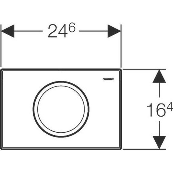Кнопка смыва Geberit Delta 11 115.120.46.1, хром матовый - фото 2