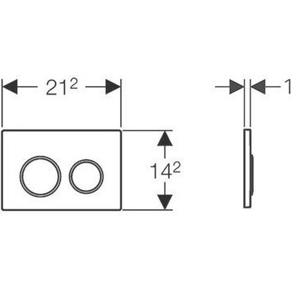 Кнопка смыва Geberit Omega 20 115.085.KK.1, белый/золото - фото 2