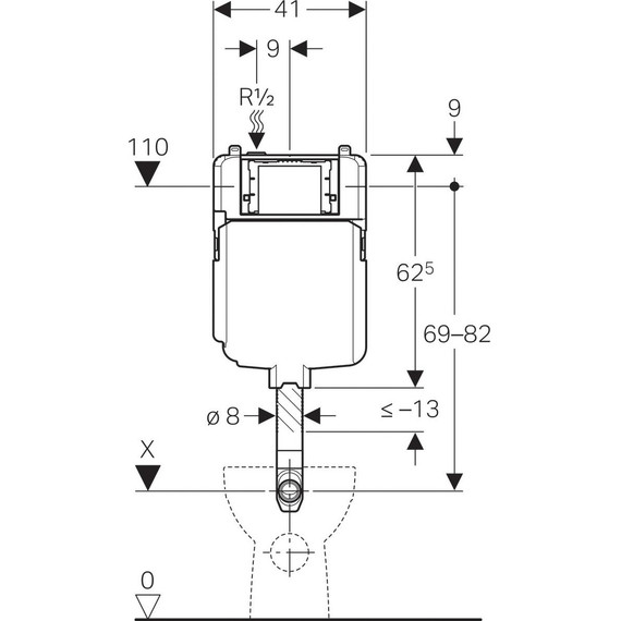 Смывной бачок скрытого монтажа Geberit Sigma 8 109.791.00.1 - фото, картинка 2 Смывной бачок скрытого монтажа Geberit Sigma 8 109.791.00.1 - фото 2