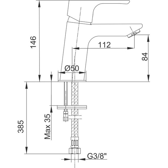Смеситель для раковины E.C.A. Niobe 102188053EX - фото, картинка 5 Смеситель для раковины E.C.A. Niobe 102188053EX - фото 5