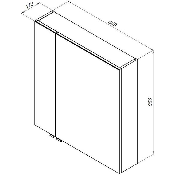 Зеркало-шкаф Aquanet Алвита 80 см 240109, серый антрацит - фото 5