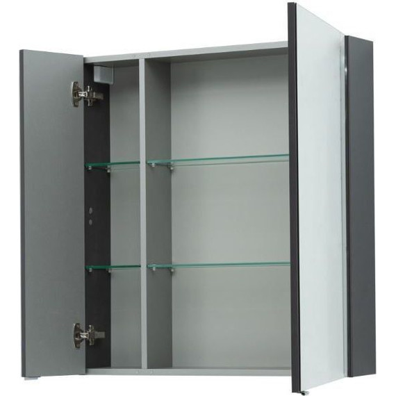 Зеркало-шкаф Aquanet Алвита 80 см 240109, серый антрацит - фото 2