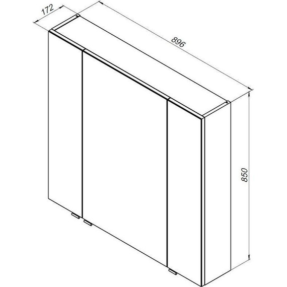 Зеркало-шкаф Aquanet Алвита 90 см 240110, серый антрацит - фото, картинка 9 Зеркало-шкаф Aquanet Алвита 90 см 240110, серый антрацит - фото 9