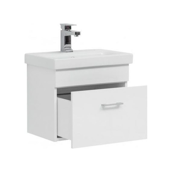 Тумба подвесная с раковиной Aquanet Нота 50 (Moduo Slim) 246955, белый - фото 4