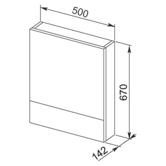 Зеркало-шкаф Aquanet Нота 50 см 175670, белый - фото 9