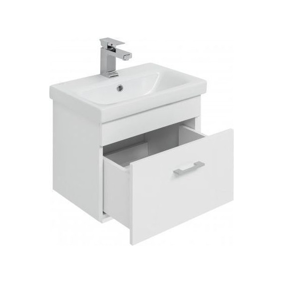 Тумба подвесная с раковиной Aquanet Нота 50 (Moduo Slim) 246955, белый - фото 9