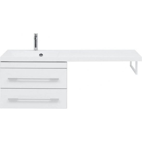 Тумба подвесная с раковиной-столешницей Aquanet Верона 120 см 176667 L, белый - фото 13