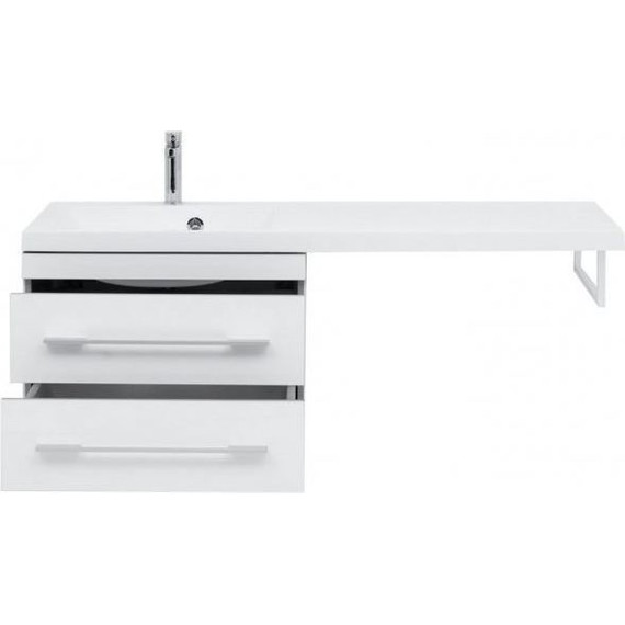 Тумба подвесная с раковиной-столешницей Aquanet Верона 120 см 176667 L, белый - фото 14