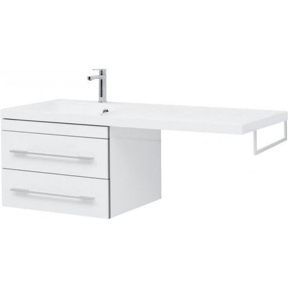 Тумба подвесная с раковиной-столешницей Aquanet Верона 120 см 176667 L, белый - фото 4
