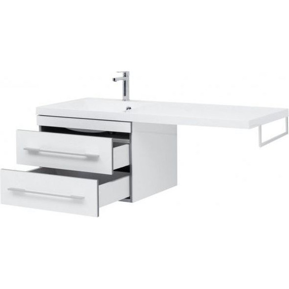 Тумба подвесная с раковиной-столешницей Aquanet Верона 120 см 176667 L, белый - фото 5