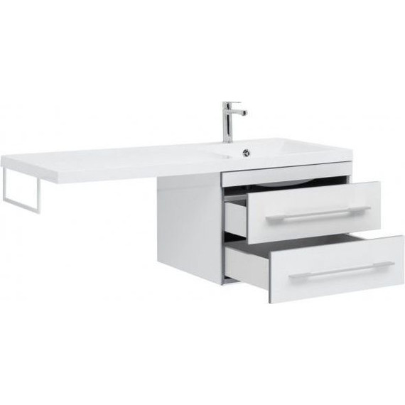 Тумба подвесная с раковиной-столешницей Aquanet Верона 120 см 239568 R, белый - фото 11