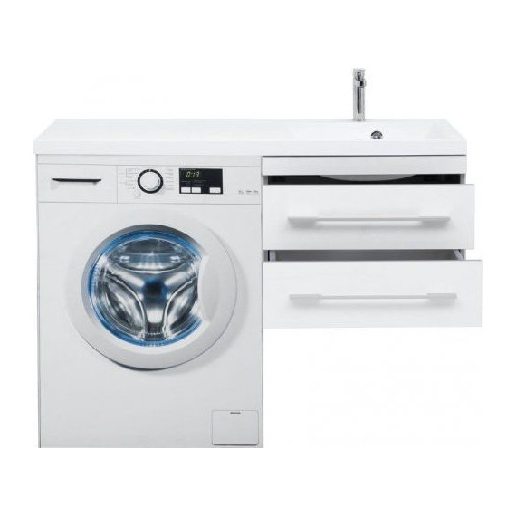 Тумба подвесная с раковиной-столешницей Aquanet Верона 120 см 239568 R, белый - фото 13