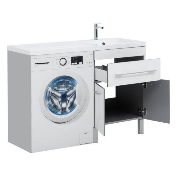 Тумба напольная с раковиной-столешницей Aquanet Верона 120 см 182507 R, белый - фото, картинка 3 Тумба напольная с раковиной-столешницей Aquanet Верона 120 см 182507 R, белый - фото 3