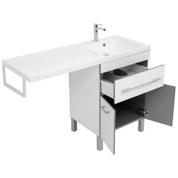 Тумба напольная с раковиной-столешницей Aquanet Верона 120 см 182507 R, белый - фото, картинка 4 Тумба напольная с раковиной-столешницей Aquanet Верона 120 см 182507 R, белый - фото 4