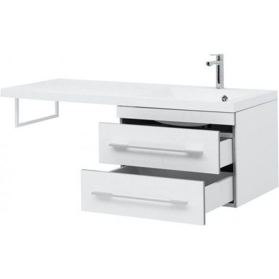 Тумба подвесная с раковиной-столешницей Aquanet Верона 120 см 239568 R, белый - фото 7