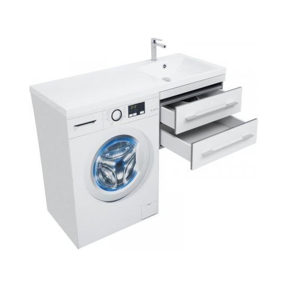 Тумба подвесная с раковиной-столешницей Aquanet Верона 120 см 239568 R, белый - фото 9