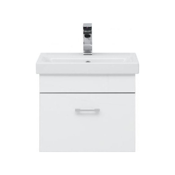 Тумба подвесная с раковиной Aquanet Верона 50 см (Moduo Slim) 246951, белый - фото 5