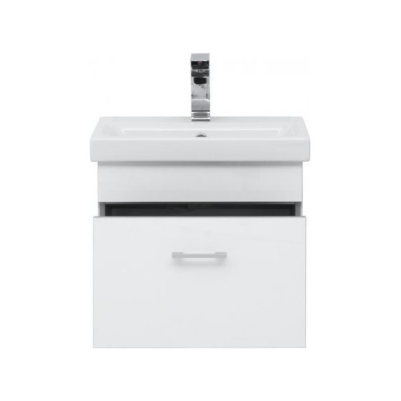 Тумба подвесная с раковиной Aquanet Верона 50 см (Moduo Slim) 246951, белый - фото 6