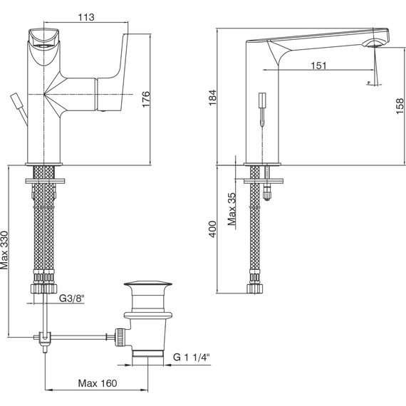 Смеситель для раковины E.C.A. Luna 102108973EX - фото 5