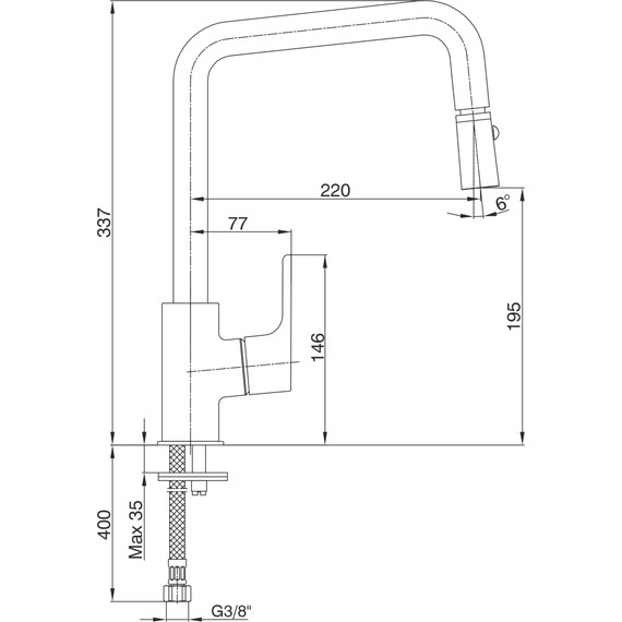 Смеситель для кухни E.C.A. Luna 102118049EX - фото 5