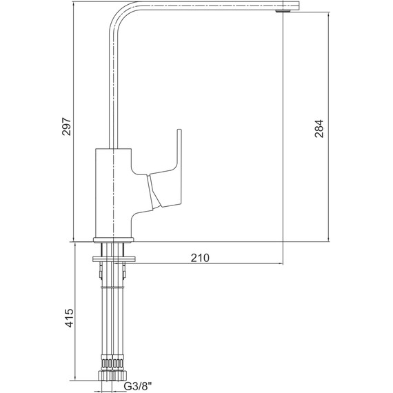 Смеситель для кухни E.C.A. Tiera 103518123EX, черный/хром - фото 5