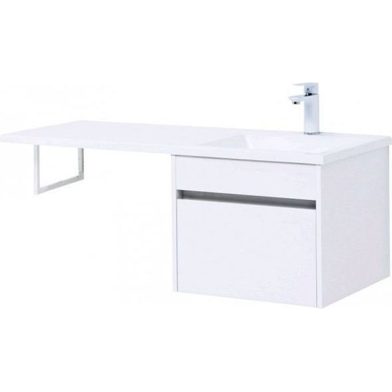 Тумба подвесная с раковиной-столешницей Aquanet Токио 110 см 236915 R, белый - фото, картинка 6 Тумба подвесная с раковиной-столешницей Aquanet Токио 110 см 236915 R, белый - фото 6