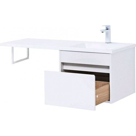 Тумба подвесная с раковиной-столешницей Aquanet Токио 110 см 236915 R, белый - фото, картинка 7 Тумба подвесная с раковиной-столешницей Aquanet Токио 110 см 236915 R, белый - фото 7