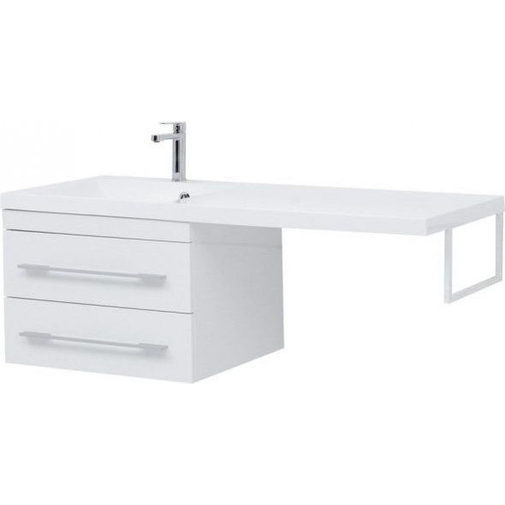 Тумба подвесная с раковиной-столешницей Aquanet Нота 120 см 171483 L, белый - фото 2