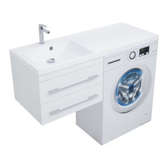 Тумба подвесная с раковиной-столешницей Aquanet Нота 120 см 171483 L, белый - фото 13