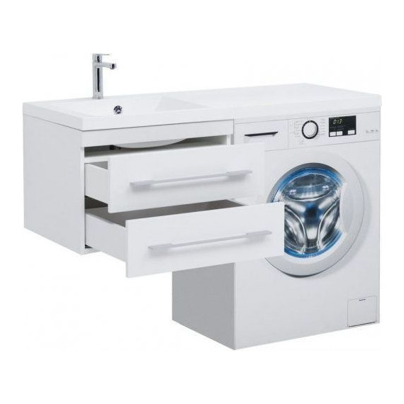 Тумба подвесная с раковиной-столешницей Aquanet Нота 120 см 171483 L, белый - фото 4