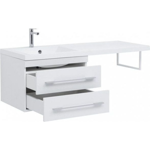 Тумба подвесная с раковиной-столешницей Aquanet Нота 120 см 171483 L, белый - фото 7