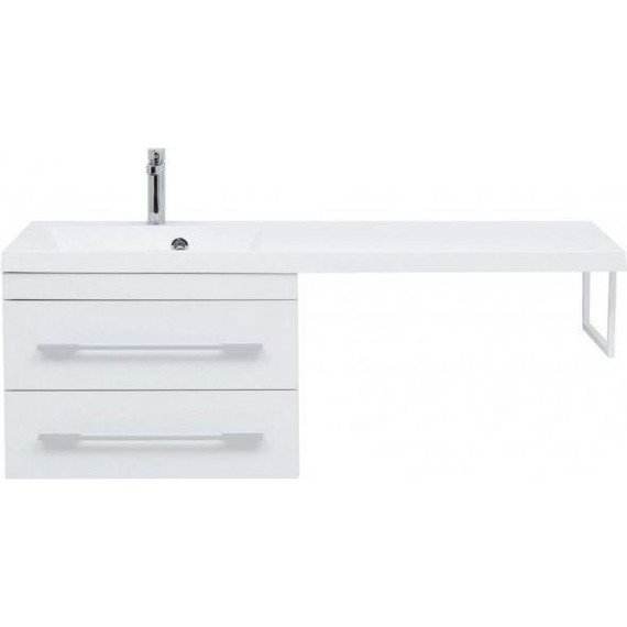 Тумба подвесная с раковиной-столешницей Aquanet Нота 120 см 171483 L, белый - фото 8