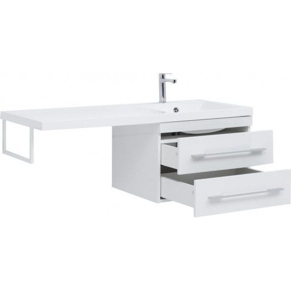 Тумба подвесная с раковиной-столешницей Aquanet Нота 120 см 171483 R, белый - фото 5