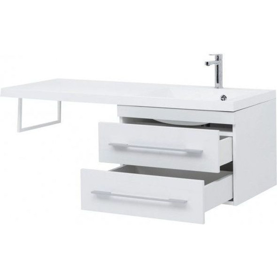 Тумба подвесная с раковиной-столешницей Aquanet Нота 120 см 171483 R, белый - фото 11